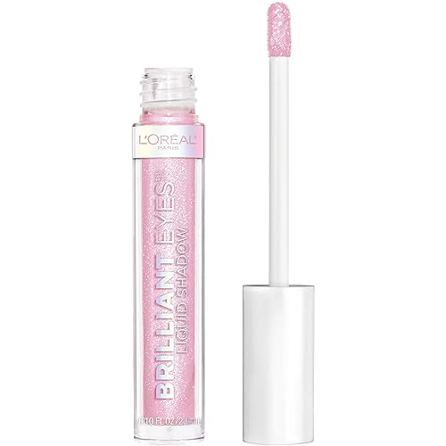 L'Oreal Paris Brilliant Eyes Shimmer Liquid Eye Shadow, Longwearing Lasting Shimmer, Crease Resistant, Flake-Proof, Precision Applicator, Quick Dry