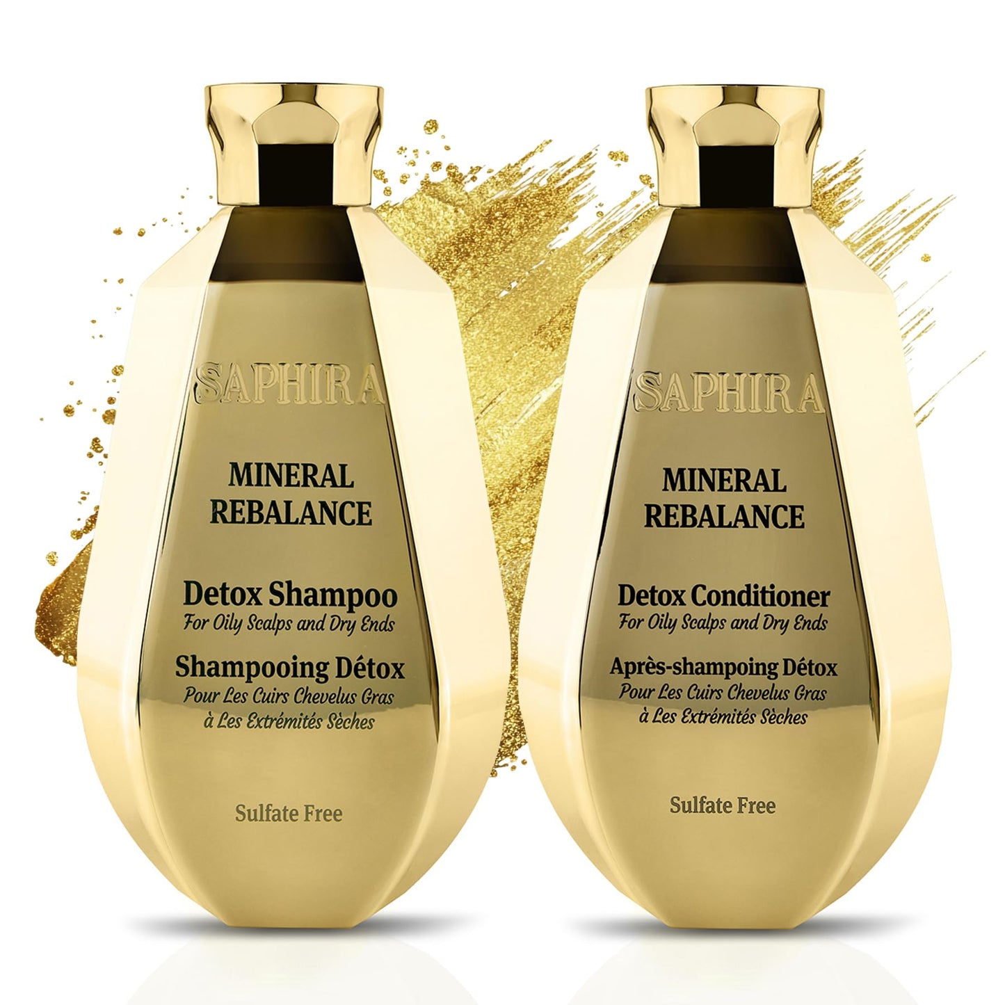 Saphira Mineral Rebalance Shampoo & Conditioner Duo - Deep Hydration Hair Care Set for Dry & Damaged Hair - Moisture & Shine - Dead Sea Mineral