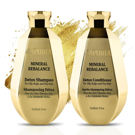 Saphira Mineral Rebalance Shampoo & Conditioner Duo - Deep Hydration Hair Care Set for Dry & Damaged Hair - Moisture & Shine - Dead Sea Mineral