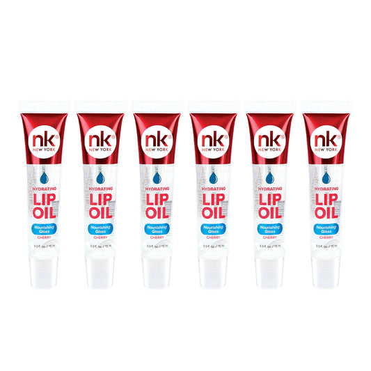 Nicka K Hydrating Lip Oil Nourishing Glass (CHERRY-6PK) Beauty & Personal Care NICKA K NEW YORK