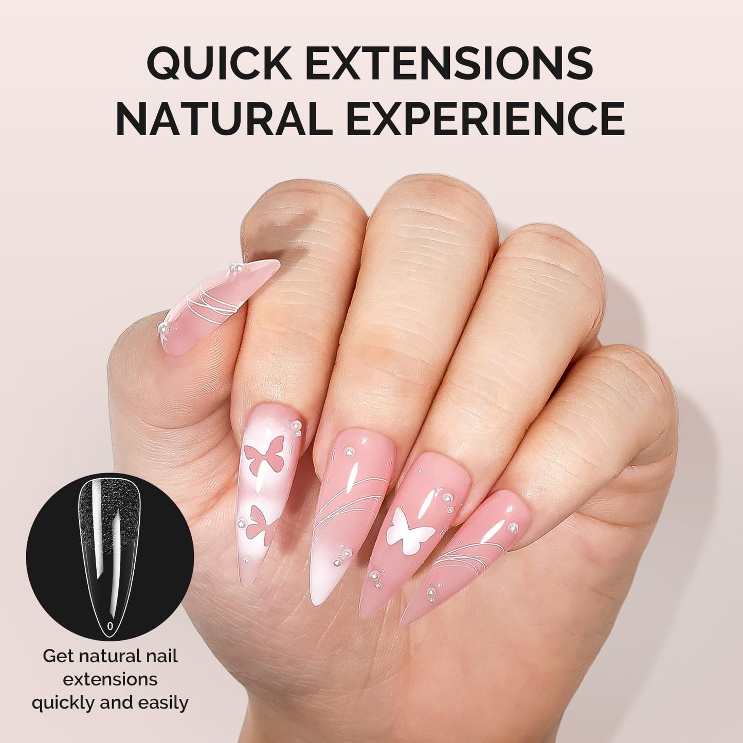 MelodySusie Long Almond Stiletto X Nail Tips - 600Pcs 15 Sizes Clear Acrylic, Half Matte Full Cover Press on Nails for DIY Extension & Salon Use Beauty and Personal Care MelodySusie