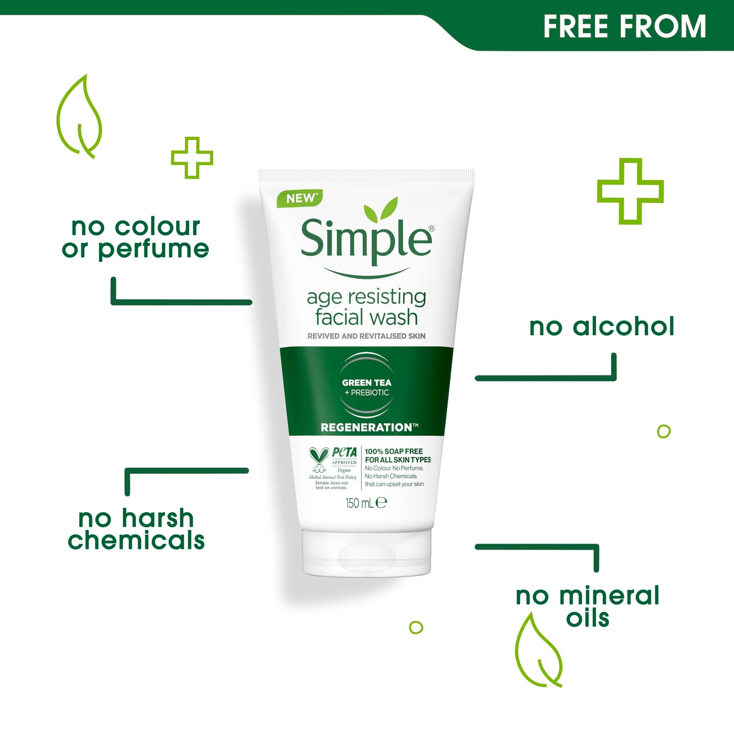 Simple Regeneration Age Resisting Facial Wash 150 ml