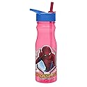 Zak Designs SpiderMan Homecoming 25 oz. Reusable Plastic Water Bottle, Spider-Man Homecoming