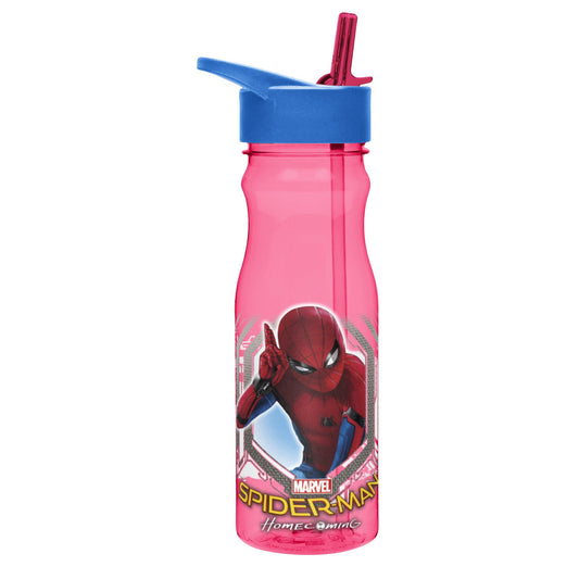 Zak Designs SpiderMan Homecoming 25 oz. Reusable Plastic Water Bottle, Spider-Man Homecoming
