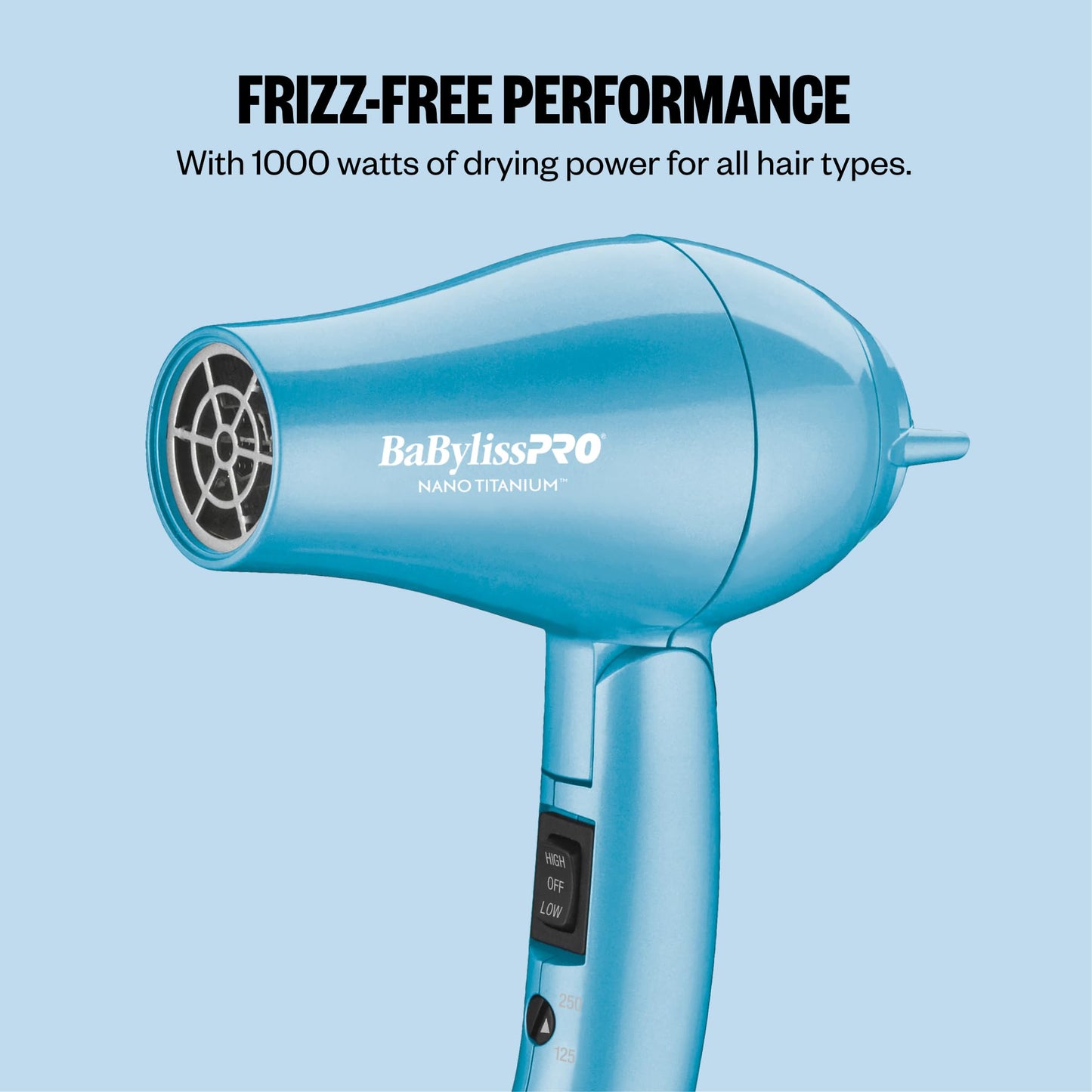 BaBylissPRO Nano Titanium Travel Dryer, Blue Beauty and Personal Care BaBylissPRO