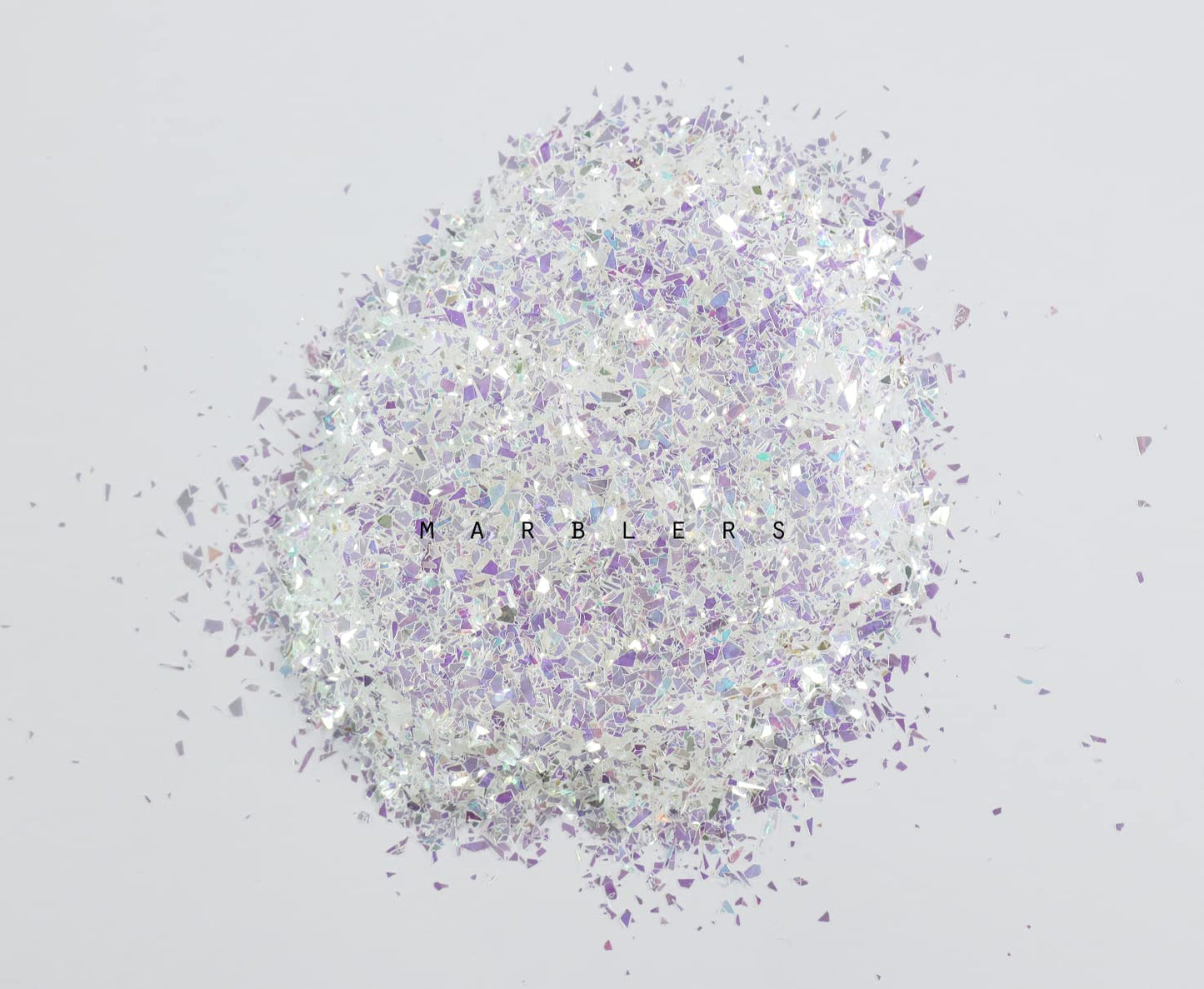 MARBLERS Holographic Face & Body Glitter [Crushed Mirror] 0.11oz (3g) | Chunky | Chopped | Flake | Non-Toxic | Vegan | Cruelty-Free | Festival, Rave