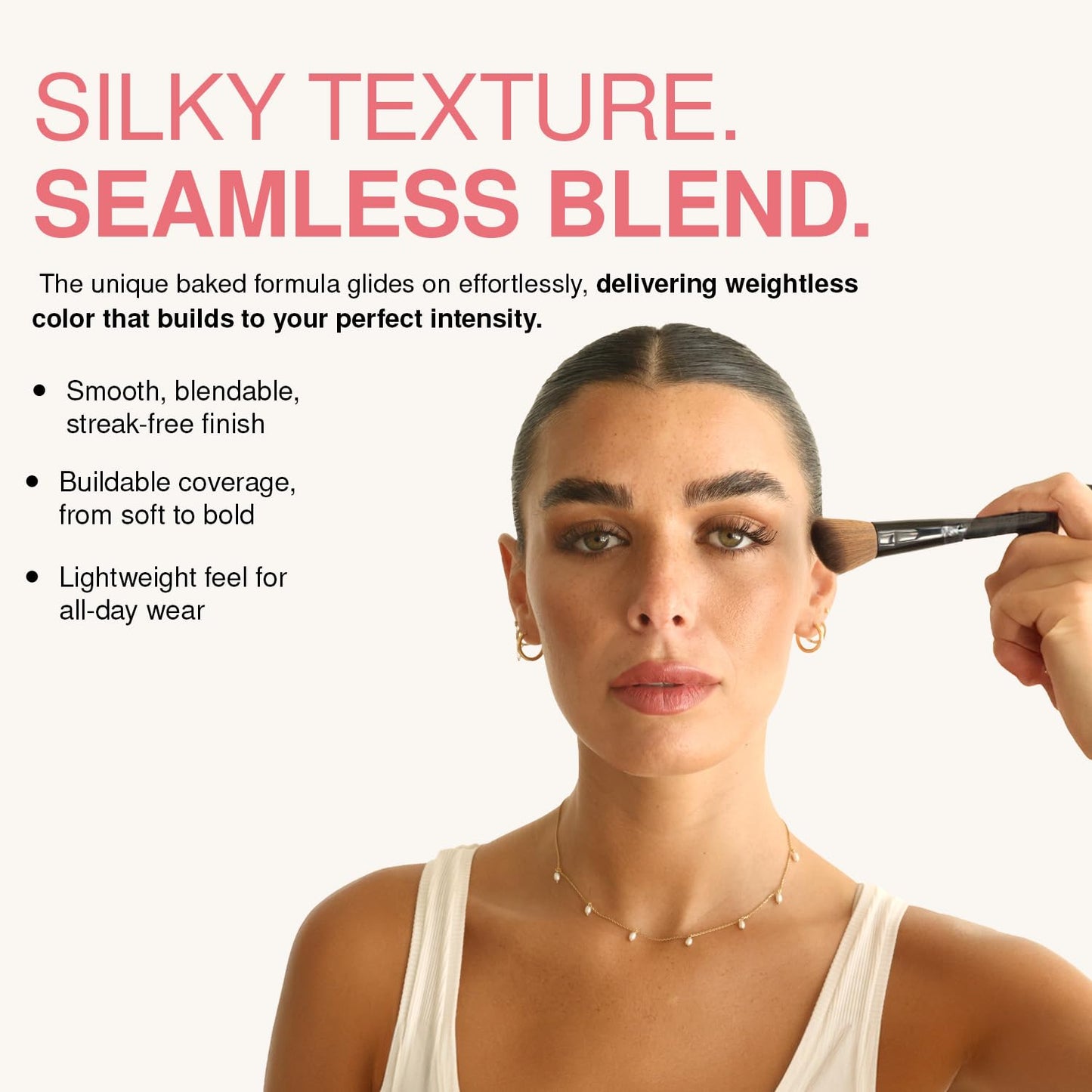 Palladio Baked Blush, Highly Pigmented and Shimmery Powder, Apply Dry for Natural Glow or Wet for Dramatic Radiance, Easy to Blend Makeup Blush, Apply