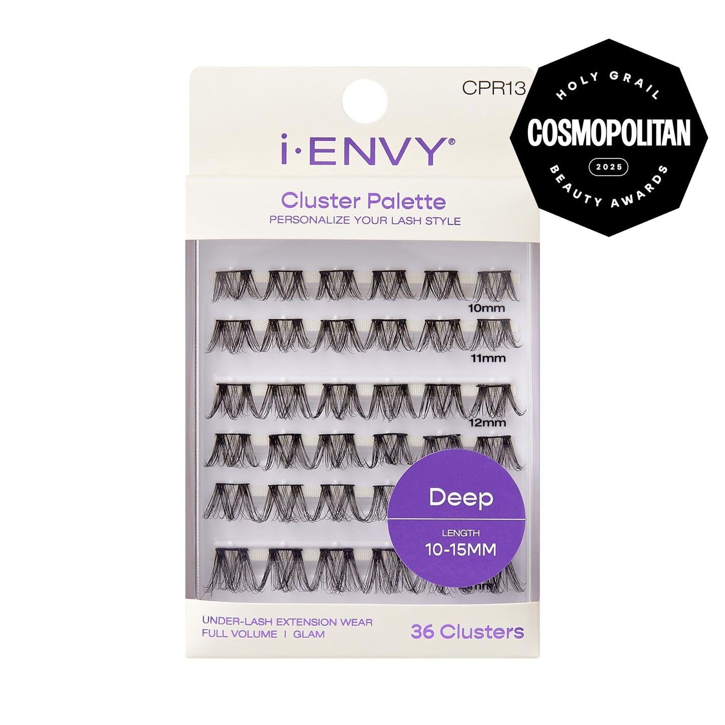i-ENVY Cluster Palette Lash Refill, DIY Lash Makeup, Clusters False Eyelash, Varied Length, Customizable Under Lash Extension Layering (Deep 10-15MM…