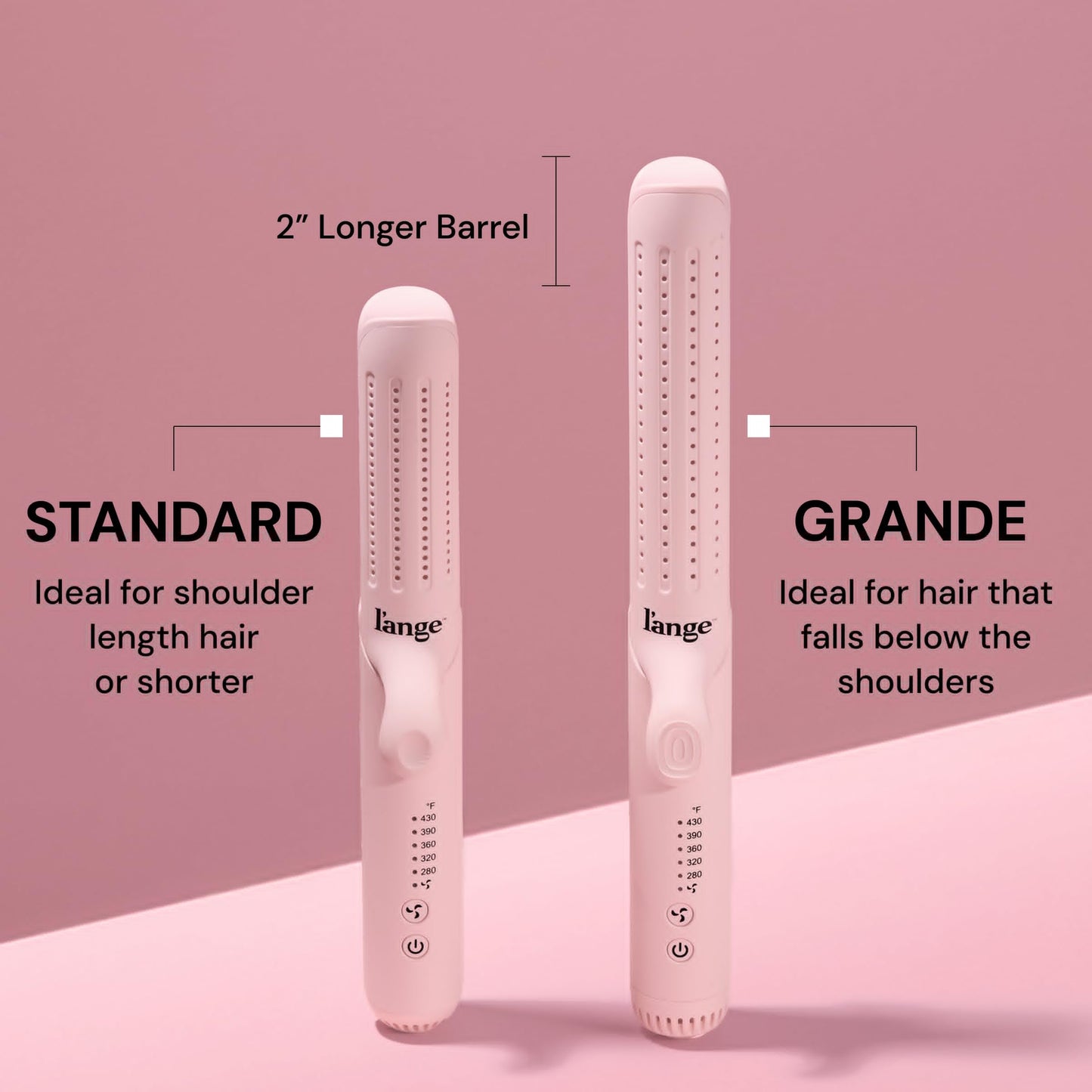 L'ANGE HAIR Le Duo Standard 360° Airflow Styler | 2-in-1 Curling Wand & Titanium Flat Iron Hair Straightener | Professional Hair Curler with Cooling