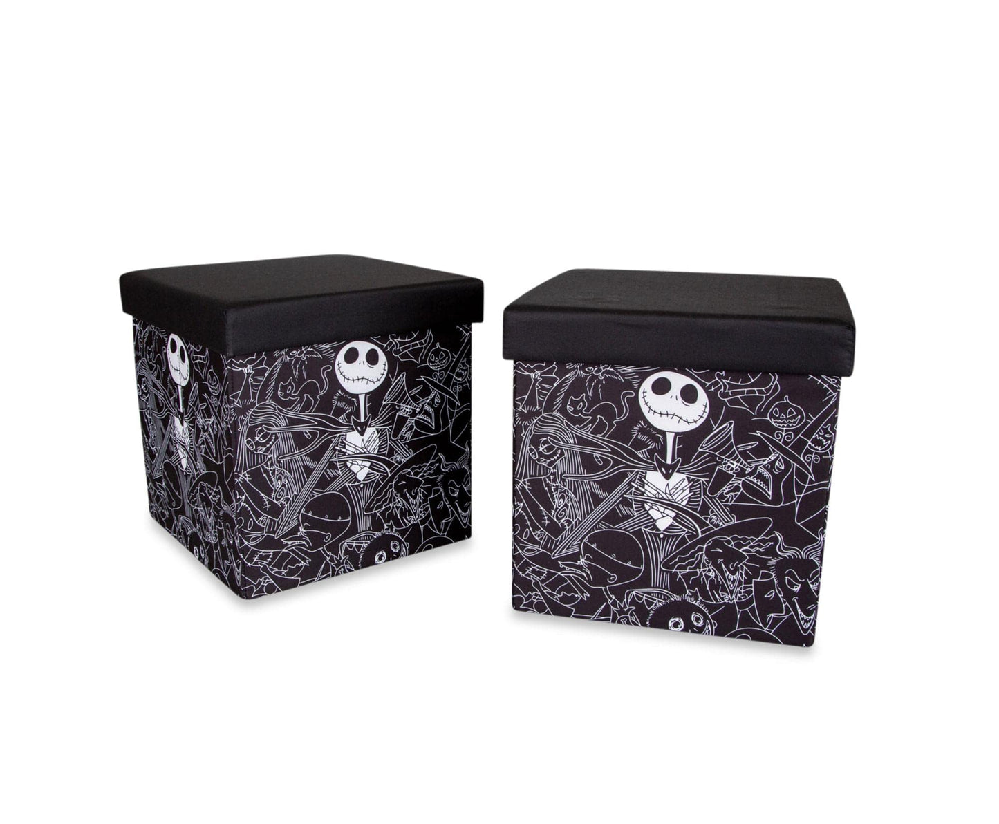 Disney The Nightmare Before Christmas Jack Skellington 15-Inch Storage Bin Cube Organizers, Set of 2 | Fabric Basket Container, Cubby Closet…