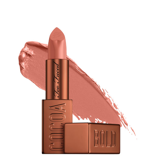 Too Faced Cocoa Bold Lipstick | Creamy, Nude Lipstick Shades with Demi-Matte Finish, 0.11 Ounce, Hot Chocolate