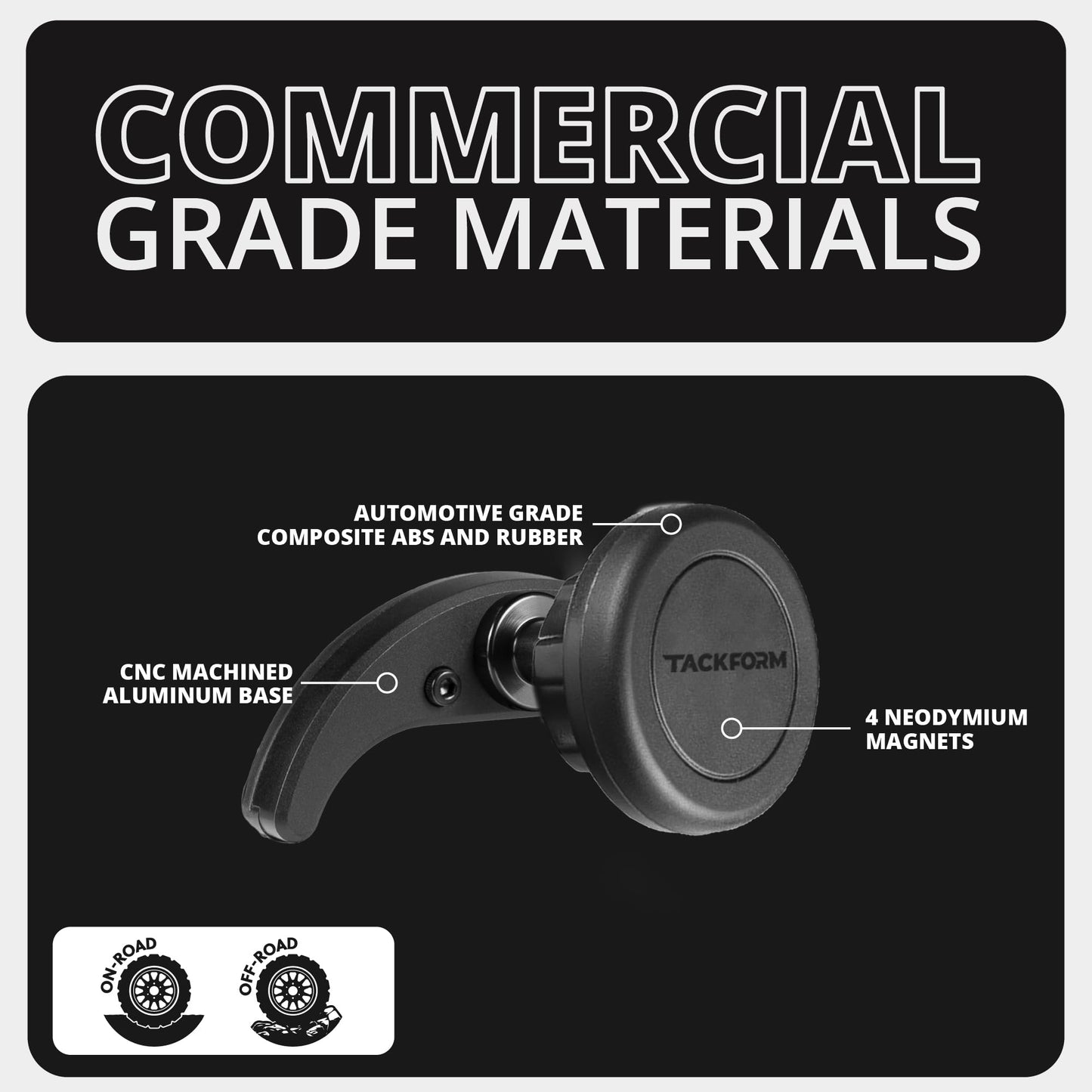 Tackform Link Vent Mount Universal Magnetic Phone Holder Compatible with 2016-2023 Toyota Tacoma and 2014-2021 Toyota Tundra | Billet Aluminum Base…