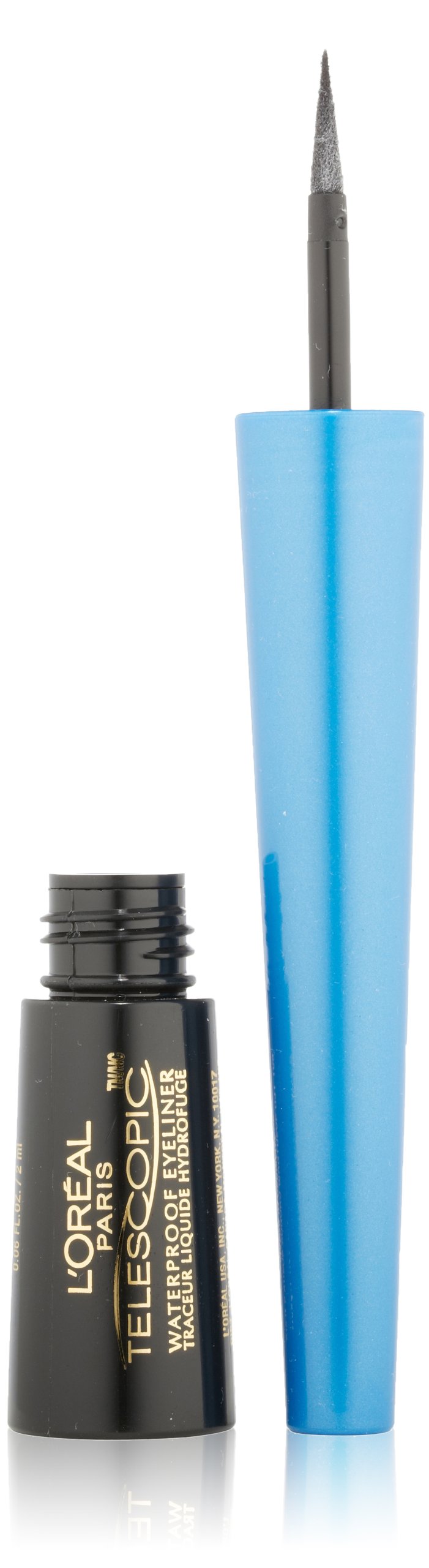 L'Oreal Paris Telescopic Precision Liquid Waterproof Eyeliner, Black, 0.08 Oz