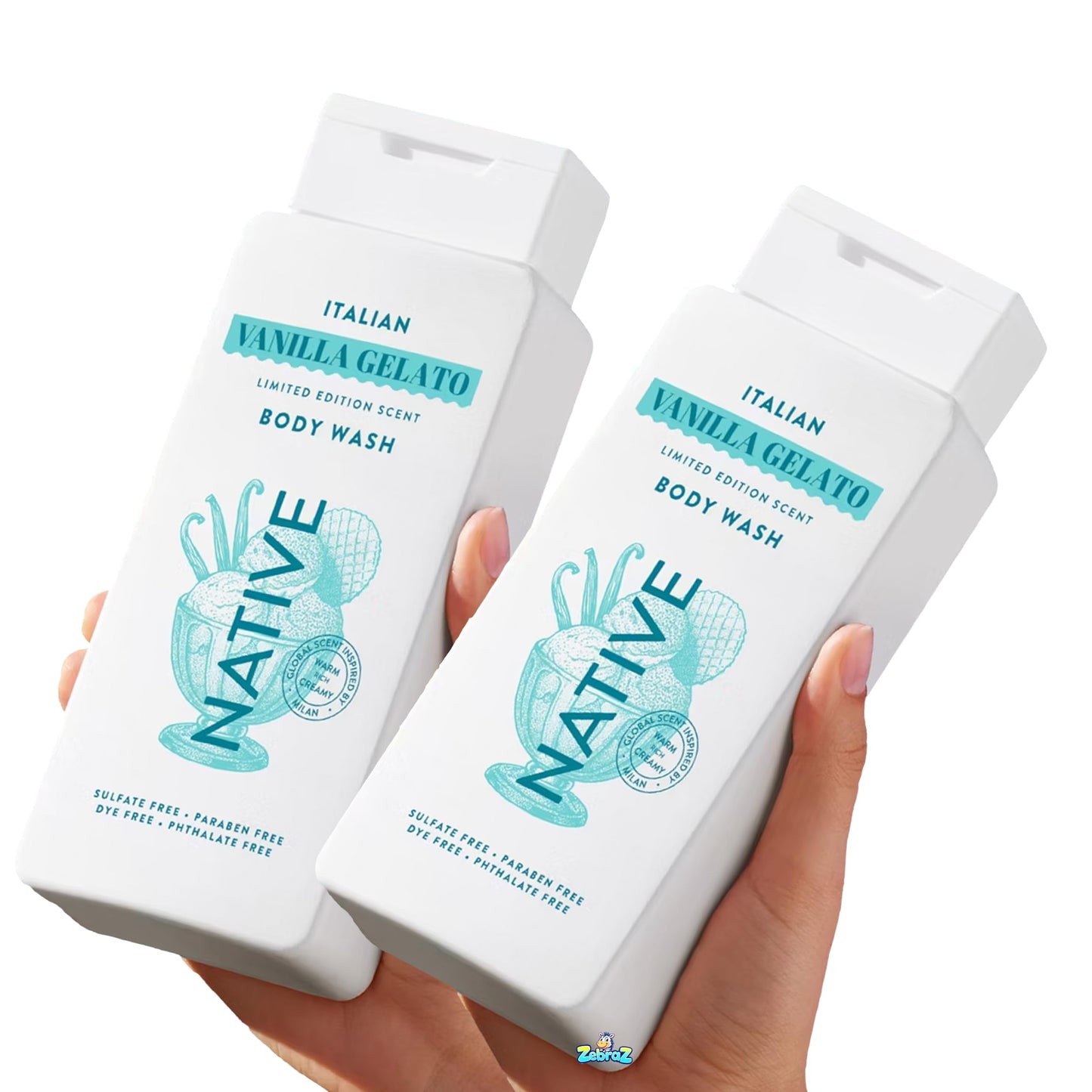 Native - Passport Limited Edition Global Flavors Sulfate-Free Body Wash - Italian Vanilla Gelato - 18 fl oz - Pack Of 02 Beauty & Personal Care Native