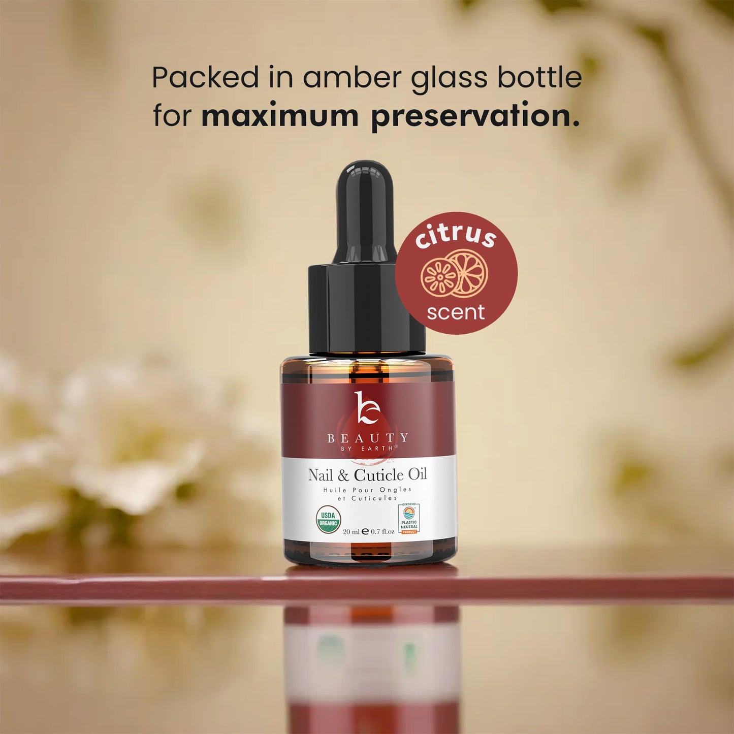 Organic Nail and Cuticle Oil - USA Made Nail Oil for Growth & Strength with Jojoba and Vitamin E, Repair for Damaged Nails & Cuticle Softener made