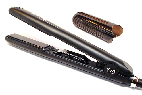 U9 Professional 1 Inch 450F Adjustable Temperature Ionic Tourmaline Ceramic Plate Dual Voltage Super Smooth Round Barrel Hair Straightener Flat Iron