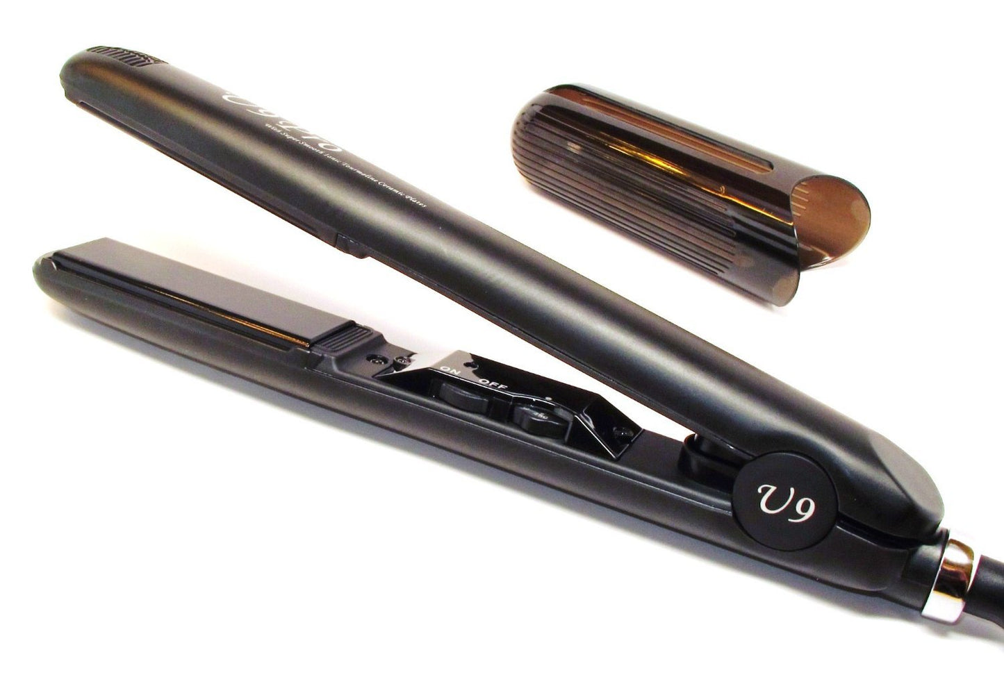 U9 Professional 1 Inch 450F Adjustable Temperature Ionic Tourmaline Ceramic Plate Dual Voltage Super Smooth Round Barrel Hair Straightener Flat Iron