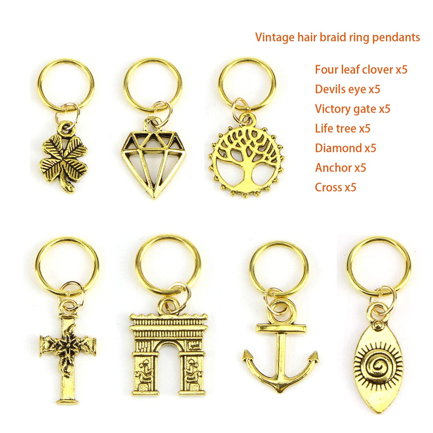 ZTWEDEN 210PCS Aluminum Hair Coil Dreadlocks Beads Hair Cuffs Hair Braids Clips Hair Decoration Braid Jewelry for Braids Accessories