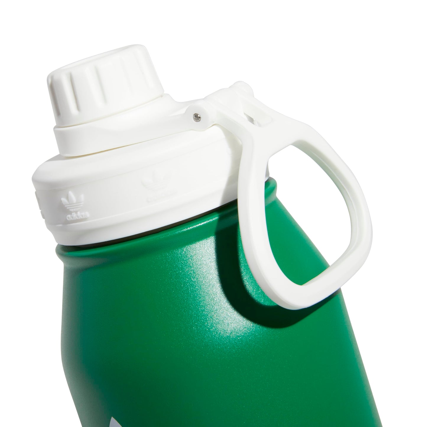 adidas Originals 1 Liter (32 oz) Metal Water Bottle, Hot/Cold Double-Walled Insulated 18/8 Stainless Steel, Green/White, 32 Ounces