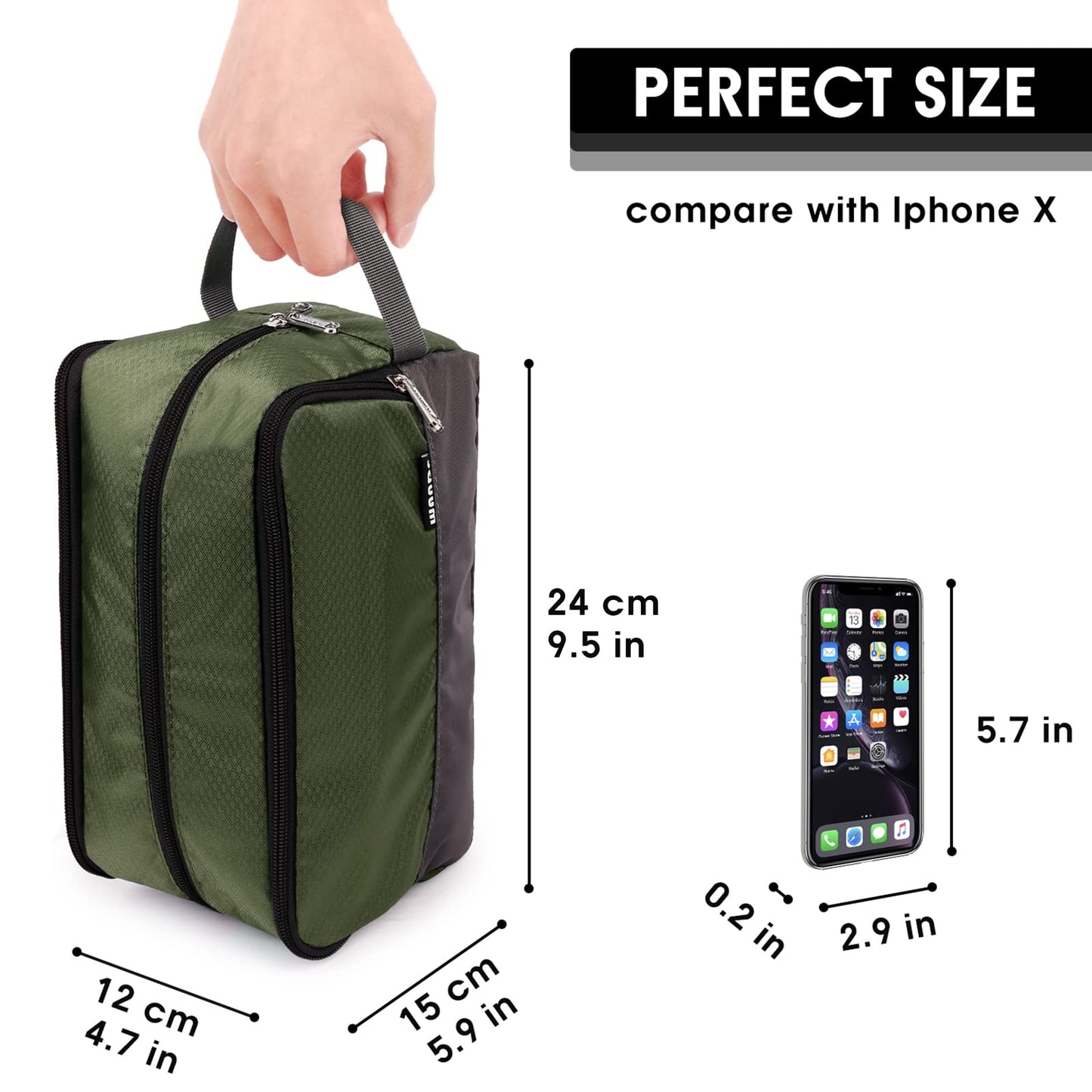 WANDF Travel Toiletry Bag for Men, Small Dopp Kit for Toiletries Beauty and Personal Care WANDF