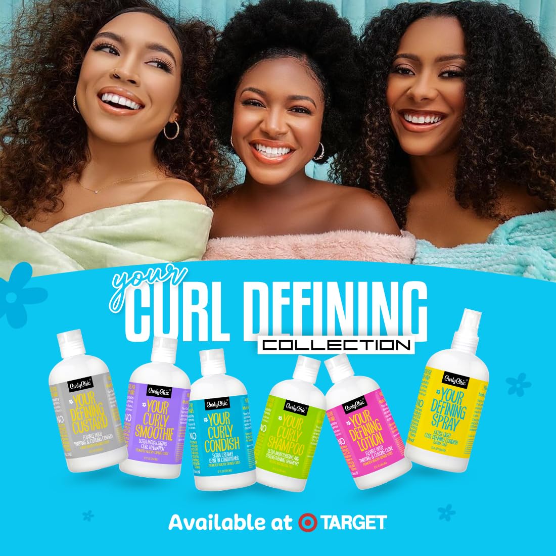 CurlyChic Your Defining Custard - Curl Defining & Moisturizing Styling Cream for Curly, Kinky, Coily, Wavy, & Frizzy Hair - Long-Lasting Hold