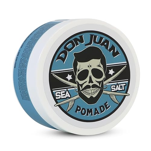 Don Juan Sea Salt Pomade | Water Based | Medium Hold | Medium Shine | Natural Plant Extracts and Ocean Minerals | Surf Wax Scent, 4 oz