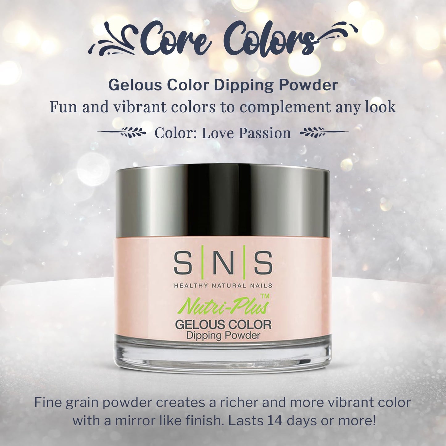 SNS Nail Dip Powder, Gelous Color Dipping Powder - Love Passion (Natural, Nudes, Pink/Pastel, Cream) - Long-Lasting Dip Nail Color Lasts 14 Days Beauty & Personal Care SNS Healthy Natural Nails
