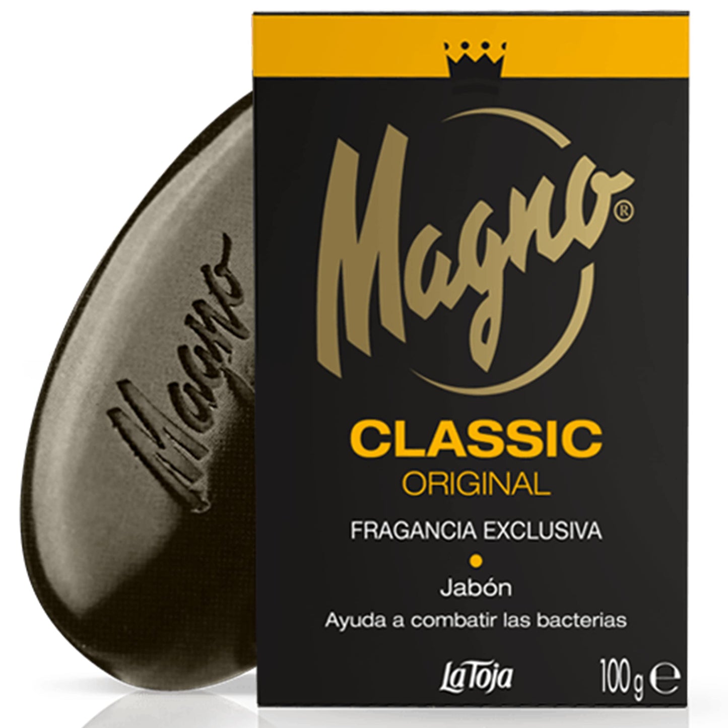 Magno Soap 3.5 oz La Toja. Magno Classic Black 8 pack