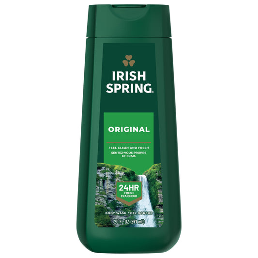 Irish Spring Mens Body Wash, Original Scented Body Wash for Men, Smell Fresh and Clean for 24 Hours, Cleans Body, Hands, and Face, Made