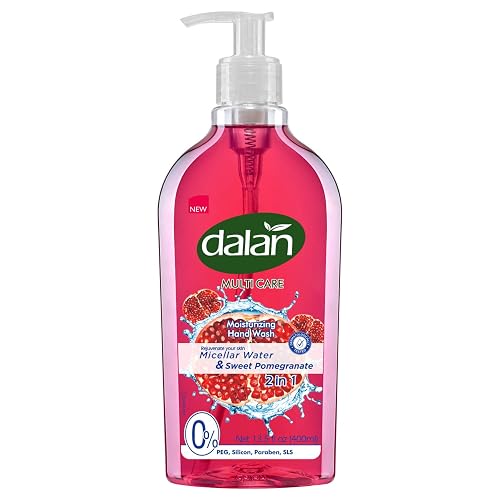 Dalan Sweet Pomegranate Multicare Ultra Moisturizing Liquid Hand Soap for Normal and Dry Hands Fresh Clean and Soft Feeling (13.5 Fl Oz / 400 mL (Pack
