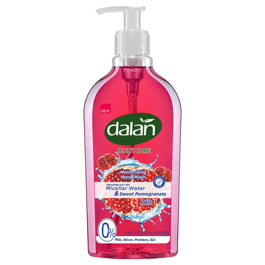 Dalan Sweet Pomegranate Multicare Ultra Moisturizing Liquid Hand Soap for Normal and Dry Hands Fresh Clean and Soft Feeling (13.5 Fl Oz / 400 mL (Pack
