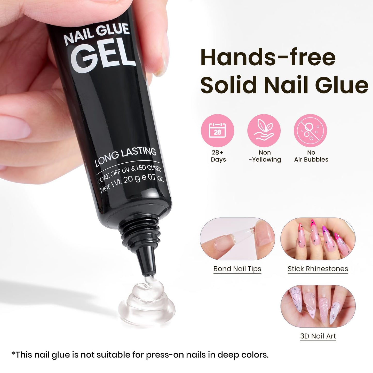 Beetles Tipex Instant Apex Nail Tips Kit, Stiletto Long, 224pcs 16 Sizes, with Tipex UV Nail Glue Mini Nail Lamp,Pre-Building Pre-Etched Strong Beauty and Personal Care beetles Gel Polish