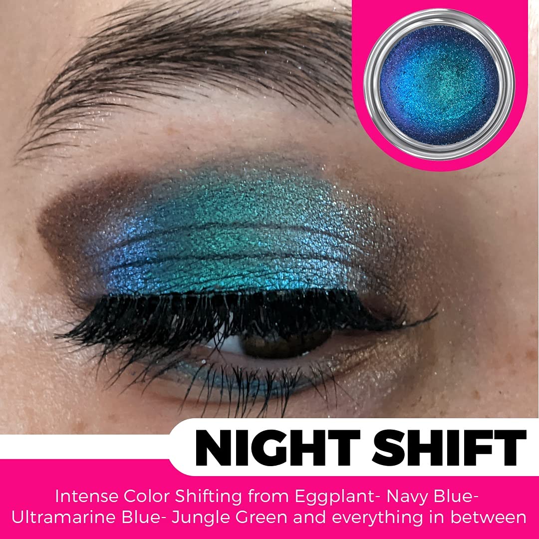 Concrete Minerals MultiChrome Eyeshadow, Intense Color Shifting, Longer-Lasting With No Creasing, 100% Vegan and Cruelty Free, Handmade in USA, 1.5