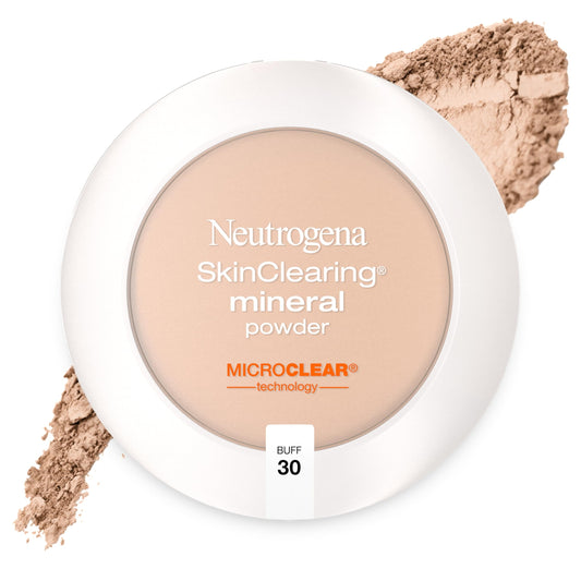 Neutrogena SkinClearing Pressed Mineral Powder Compact for Acne Prone Skin, Oil Absorbing Acne Makeup with Salicylic Acid helps to Cover, Treat