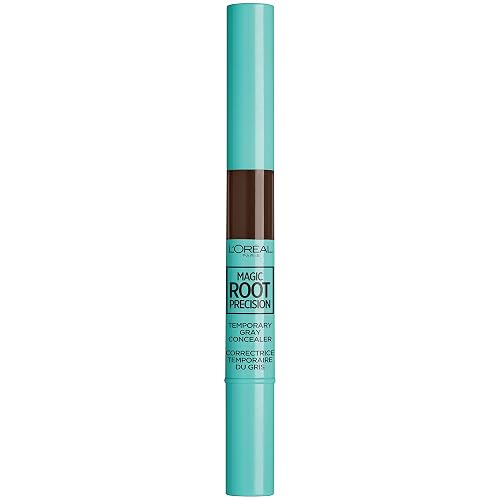 L'Oreal Paris Magic Root Precision Pen, Temporary Gray Hair Cover Up Concealer Brush with Washable Formula, Hair Concealer for Scattered Grays, 5