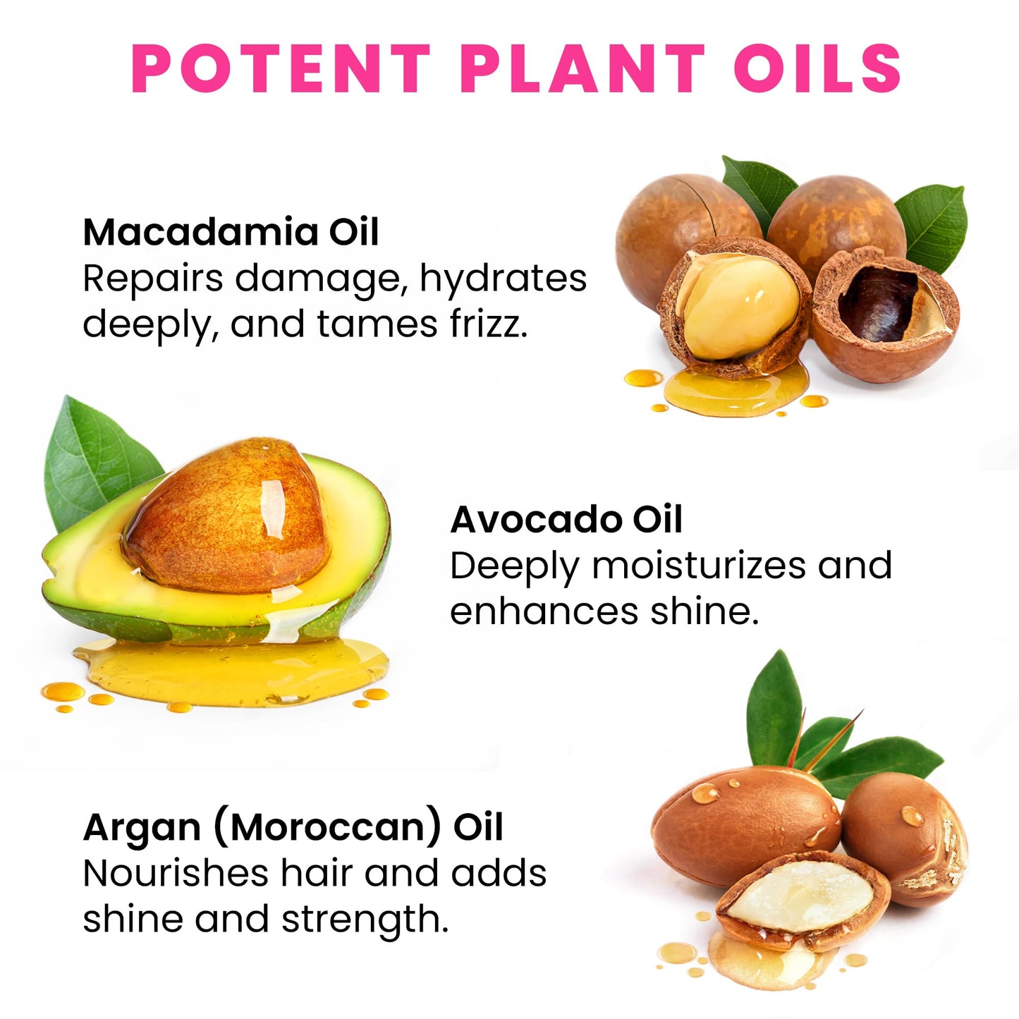 Hair Oil Capsules - Hair Vitamins A, E, & Pro B5 - Serum Enriched with Argan Oil, Macadamia, Avocado Oils & Moroccan Oil for All Hair Types Frizzy Beauty and Personal Care Bali Secret