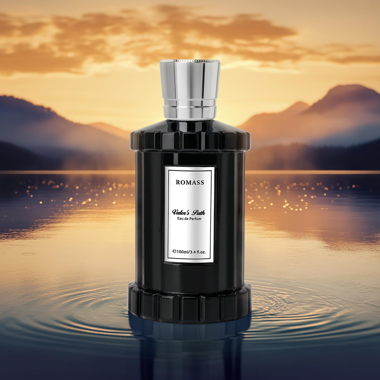 ROMASS Valor's Path Unisex Eau de Parfum Spray - 3.4oz/100ml, Citrus Pineapple & Rose Oud Wood Perfume, Fresh Summer Scent for Men Women Beauty & Personal Care ROMASS