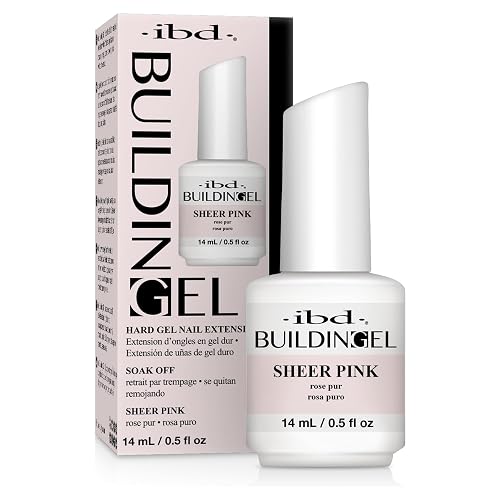 IBD Building Gels Sheer Pink, Bottle - Hard Builder Gel for Nails Extensions, Sculpting & Overlays, Soak-Off UV/LED Nail Enhancement, 0.5 oz, 1 Count Beauty & Personal Care IBD