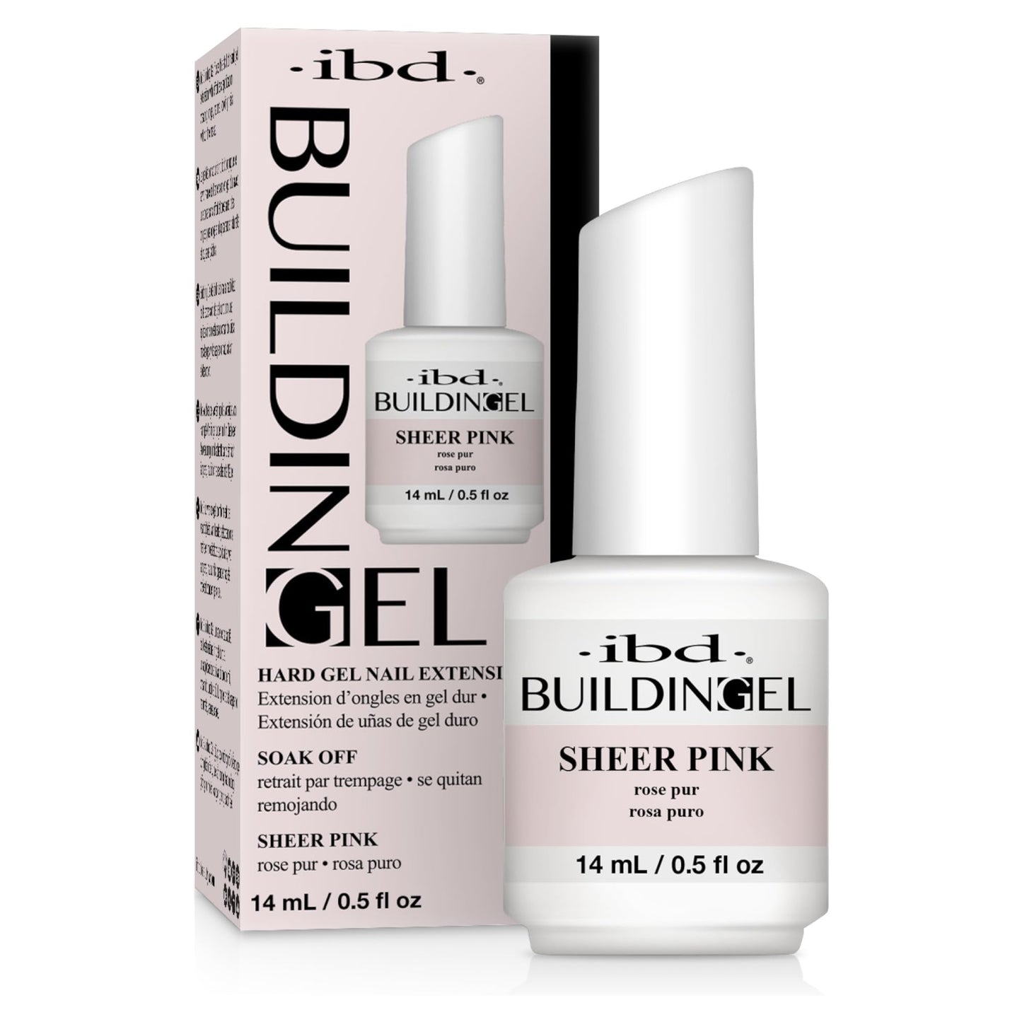 IBD Building Gels Sheer Pink, Bottle - Hard Builder Gel for Nails Extensions, Sculpting & Overlays, Soak-Off UV/LED Nail Enhancement, 0.5 oz, 1 Count Beauty & Personal Care IBD