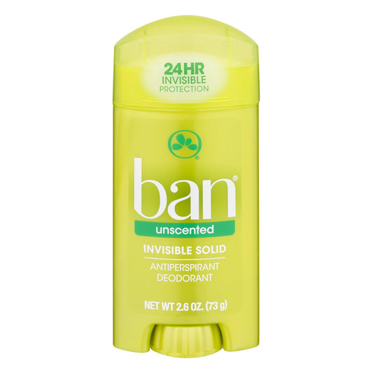 Ban Anti-Perspirant Deodorant Invisible Solid Unscented 2.60 oz Beauty and Personal Care Ban