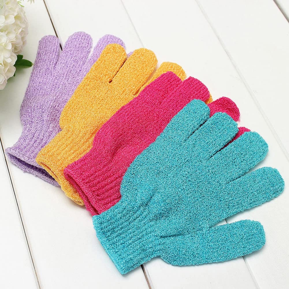 Exfoliating Bath Glove for Shower, Heavy Exfoliation, Body Scrub Shower Scrubber, Shower Exfoliating Glove for Women & Men, Loofah Shower Glove Beauty and Personal Care Bluelans