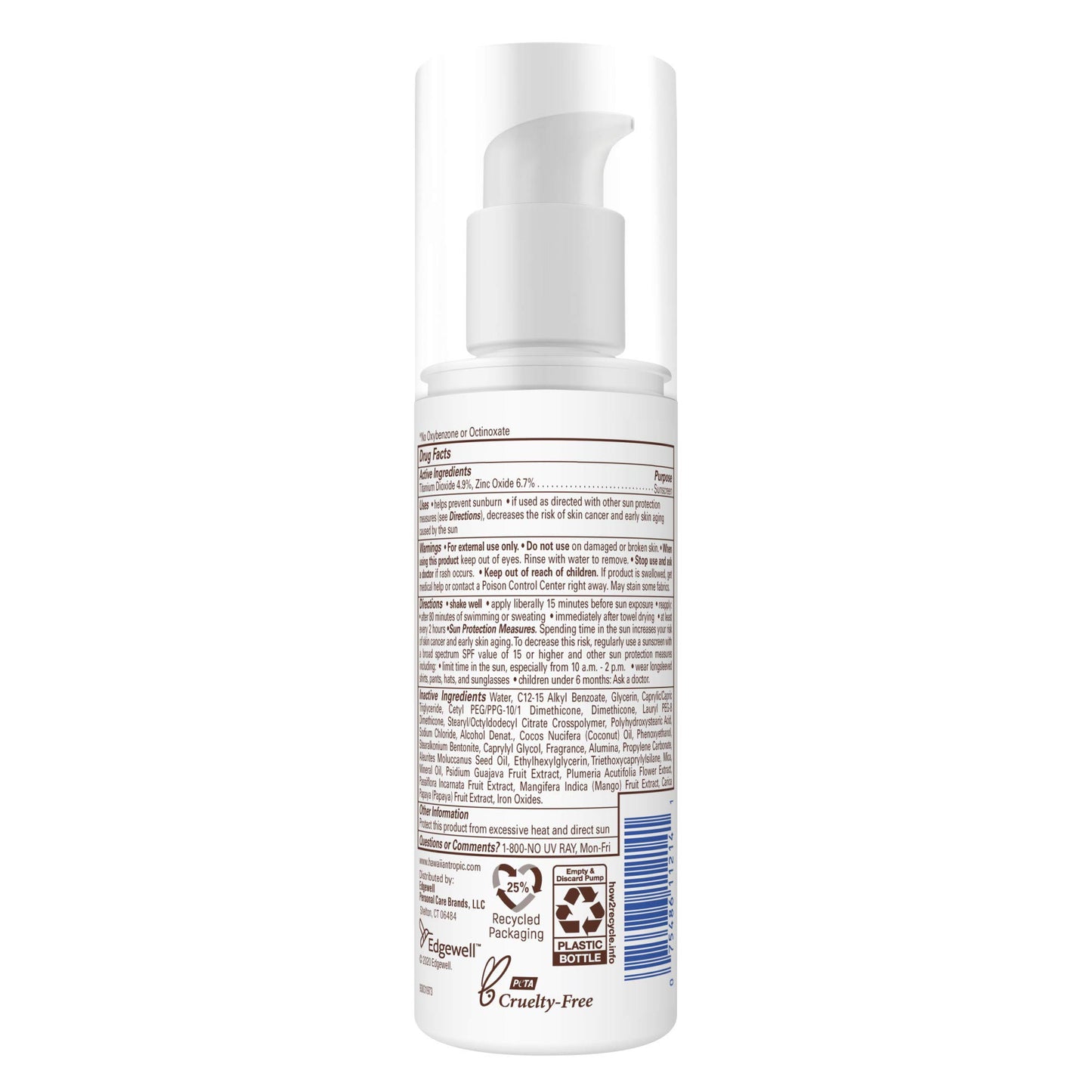 Hawaiian Tropic Skin Nourishing Milk Mineral Sunscreen Lotion SPF 50, 3.4Fl Oz | Travel Size Sunscreen Zinc Oxide, Sun Milk, Mineral Sunblock SPF 50