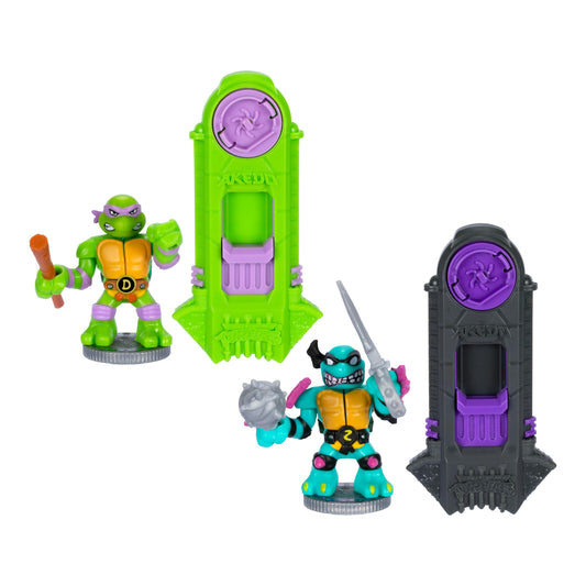Legends of Akedo TMNT Versus Pack Donnie vs Slash, 2 Mini Battling Figures with Exclusive Battle Controllers, Ready Fight Split Strike