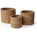 Napa Home & Garden Seagrass Small Round Baskets, Set of 3