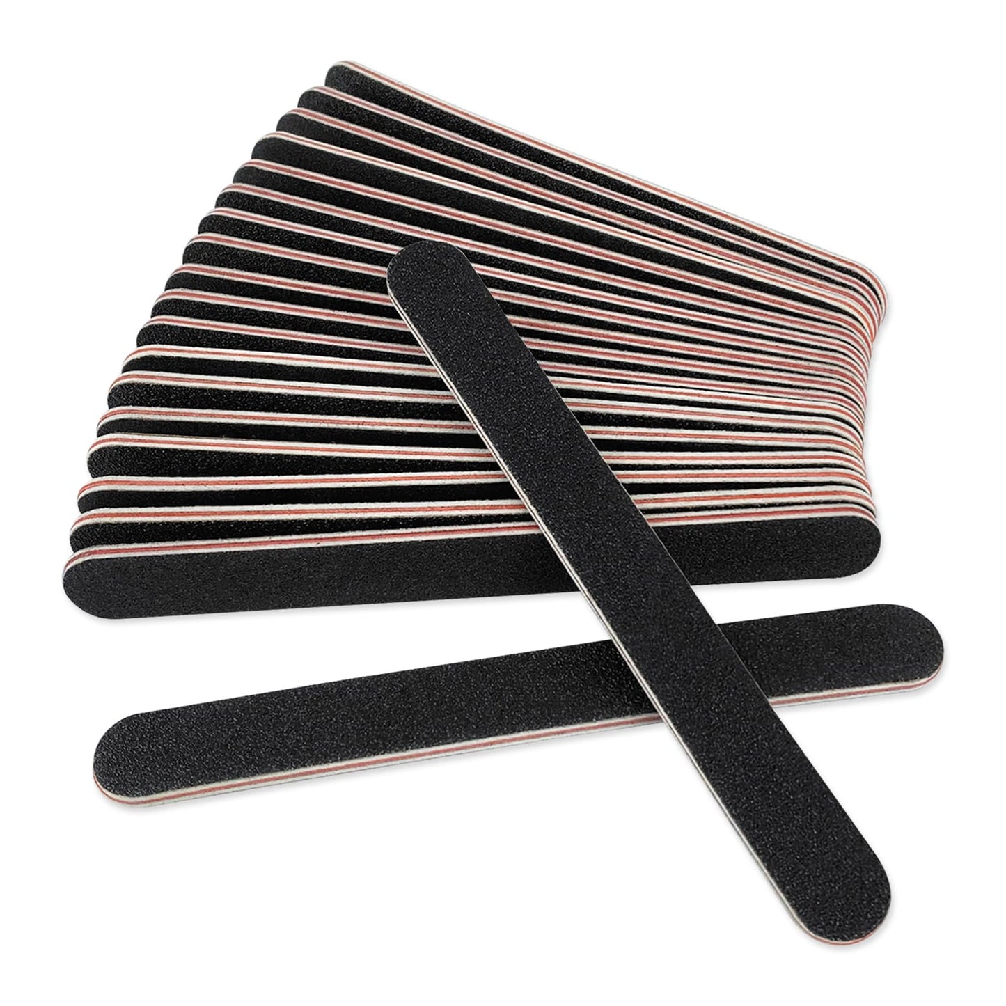 20 Pack 100/180 Grit Nail Files, Black Professional Reusable Emery Boards Nail File, Manicure Tool Suitable for Both Acrylic and Natural Nails Beauty and Personal Care LNAUJS Default Title