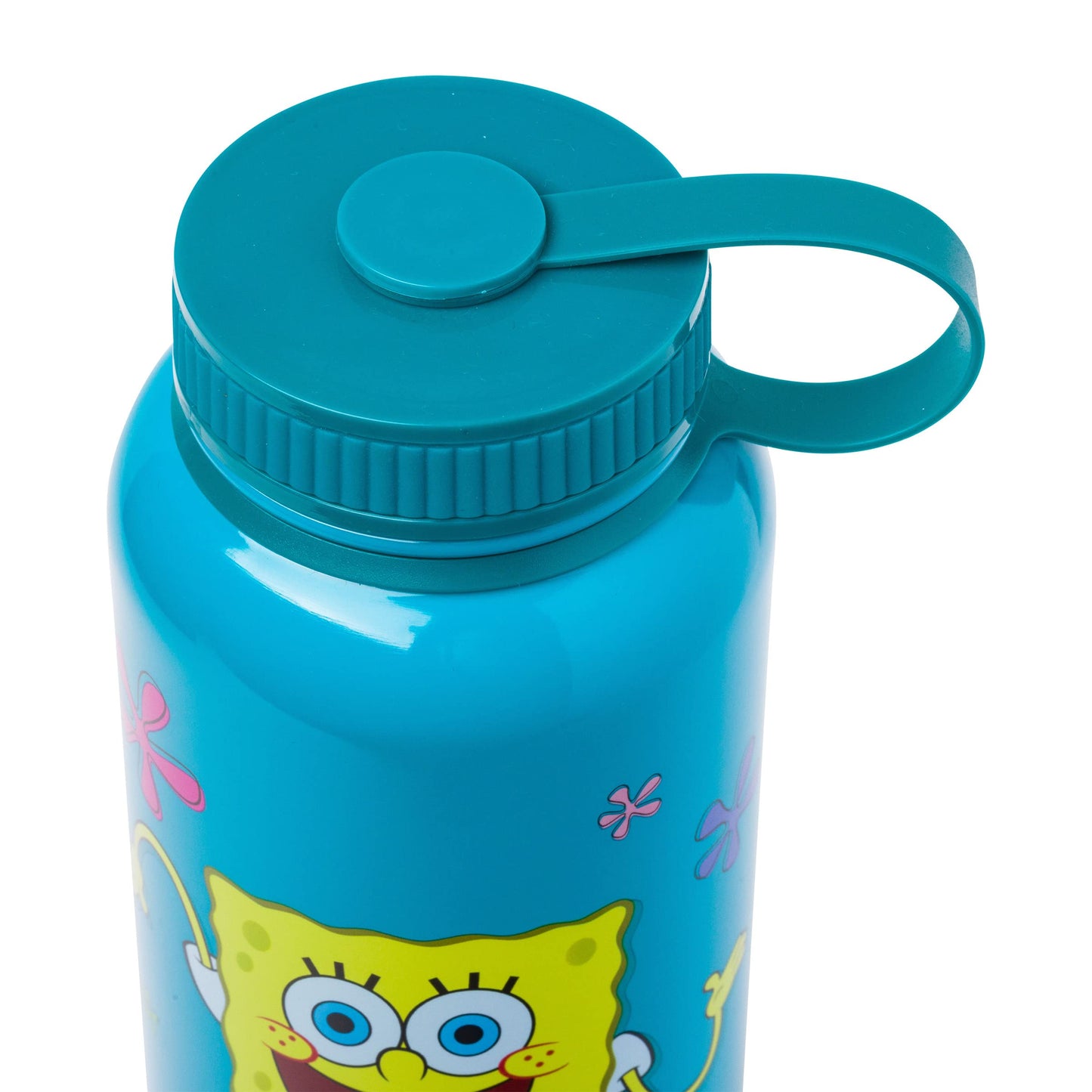 Silver Buffalo Spongebob Squarepants Sup, Fishes? Stainless Steel Water Bottle With Twist Lid, 42 Ounces