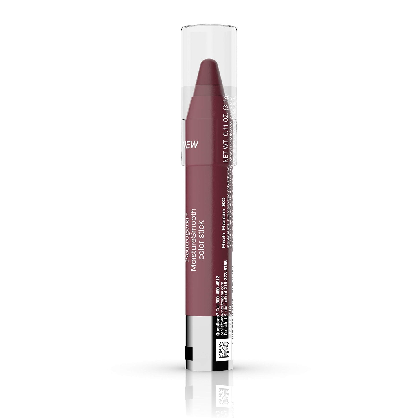 Neutrogena MoistureSmooth Color Stick for Lips, Moisturizing and Conditioning Lipstick with a Balm-Like Formula, Nourishing Shea Butter and Fruit