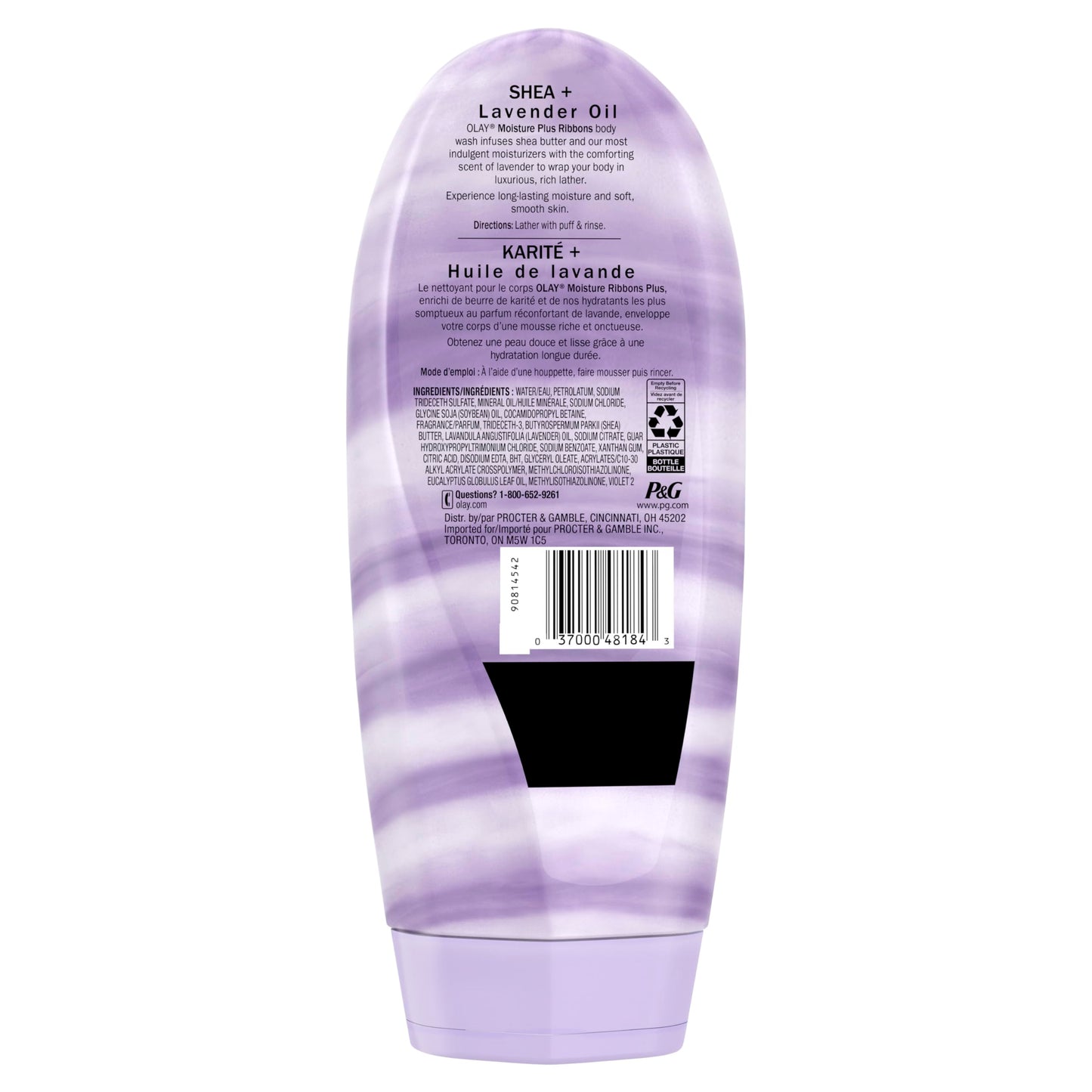 OLAY Moisture Ribbons Plus, Shea plus Lavender Oil 18 oz (Pack of 5)