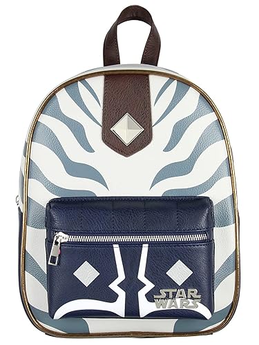 Bioworld Star Wars Ahsoka Tano Character Pattern Faux Leather Tote Bag Mini Backpack