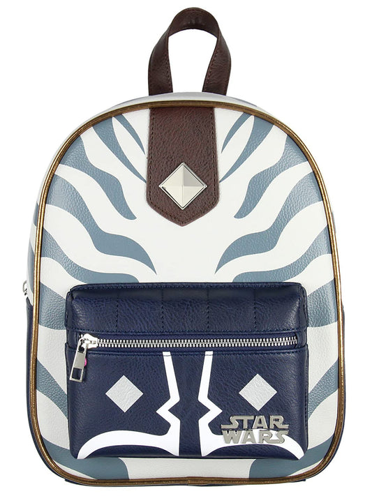 Bioworld Star Wars Ahsoka Tano Character Pattern Faux Leather Tote Bag Mini Backpack